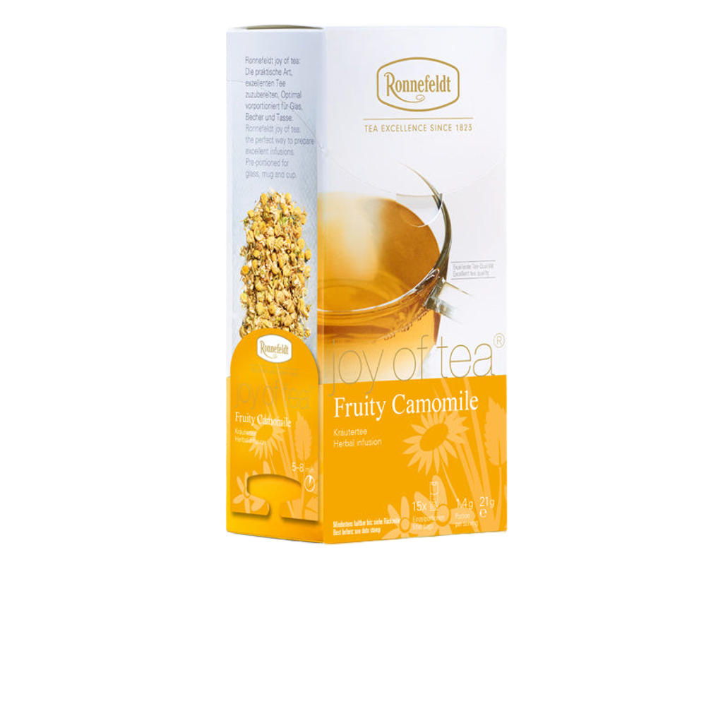 Ronnefeldt Joy of Tea Fruity Camomile – Packung mit 15 Seidenbeuteln Kräutertee