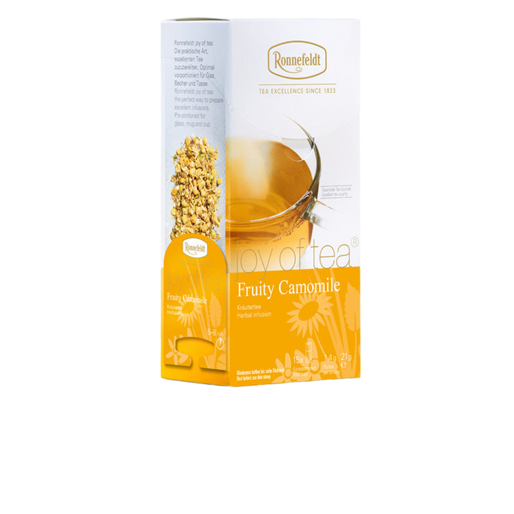 Ronnefeldt Joy of Tea Fruity Camomile – Packung mit 15 Seidenbeuteln Kräutertee