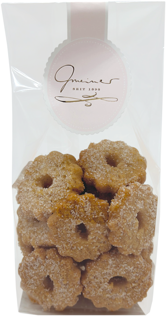 Vanillegebäck 130g - Gmeiner Confiserie in einer durchsichtigen kleinen Tüte