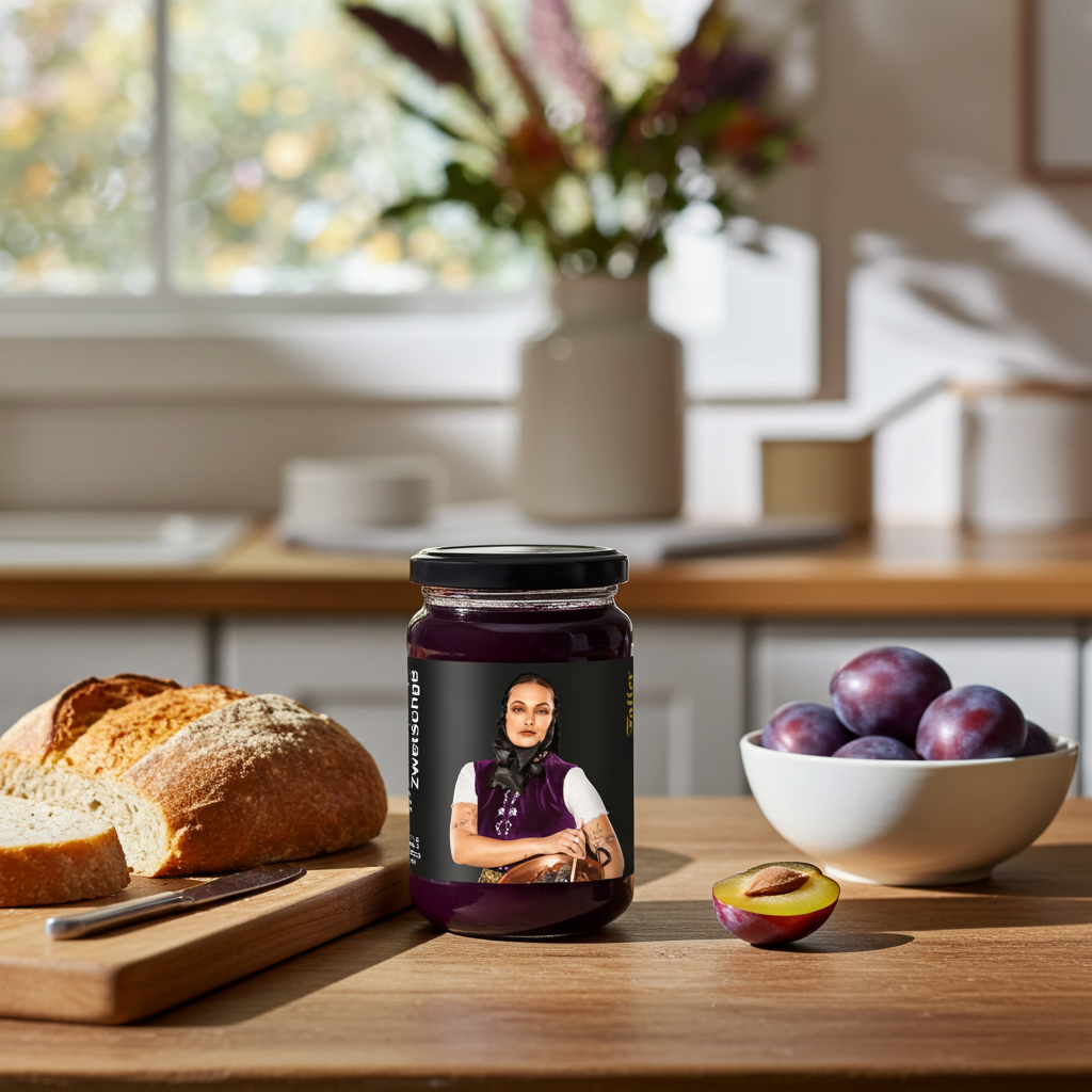 Genussmanufaktur Faller Konfitüre Zwetschge 330g, 60% Frucht, VEGAN