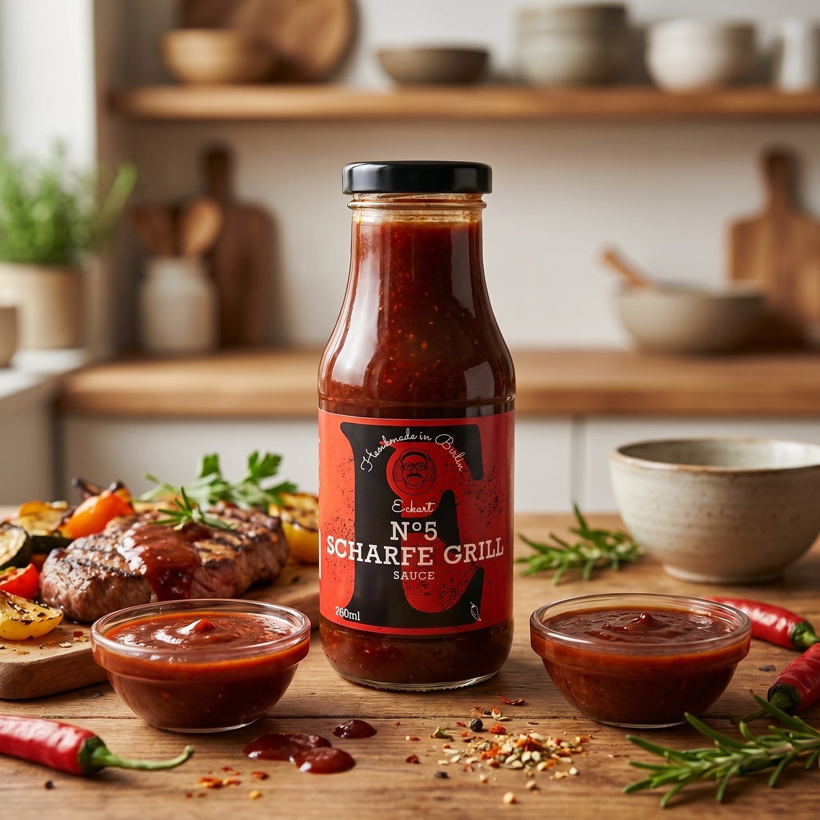 Eckart Saucen Nr. 5 - Scharfe Grillsauce 250ml - Feinkost Schmitz
