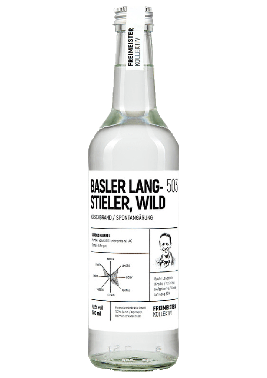 Freimeisterkollektiv Basler Langstieler Wild 503, – Kirschbrand 0.5L / 43% vol. - Feinkost Schmitz