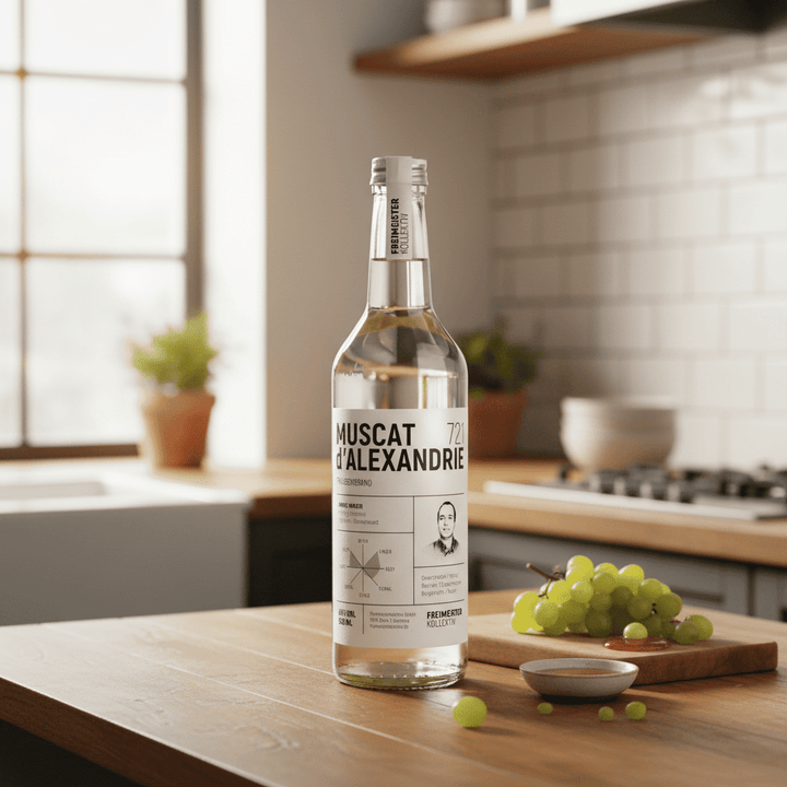 Freimeisterkollektiv Muscat D’Alexandrie 721 – Traubenbrand 0.5l / 45% vol. - Feinkost Schmitz