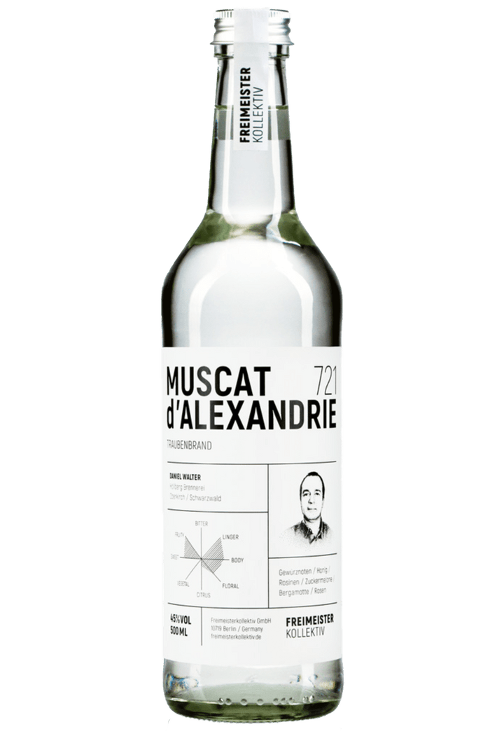 Freimeisterkollektiv Muscat D’Alexandrie 721 – Traubenbrand 0.5L / 45% vol. - Feinkost Schmitz
