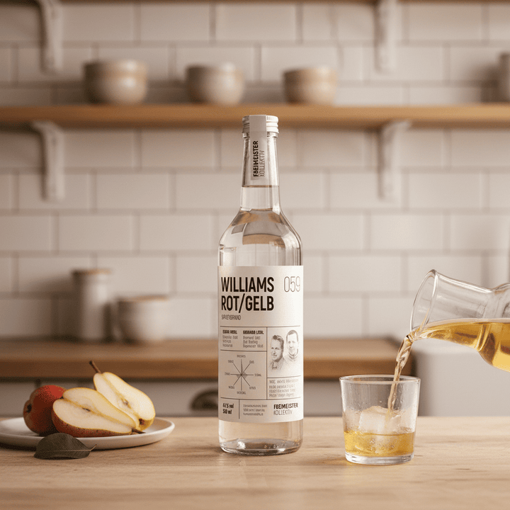 Freimeisterkollektiv Williams Rot/Gelb (Williams - Christbirnenbrand) 0.5l / 42% vol. - Feinkost Schmitz