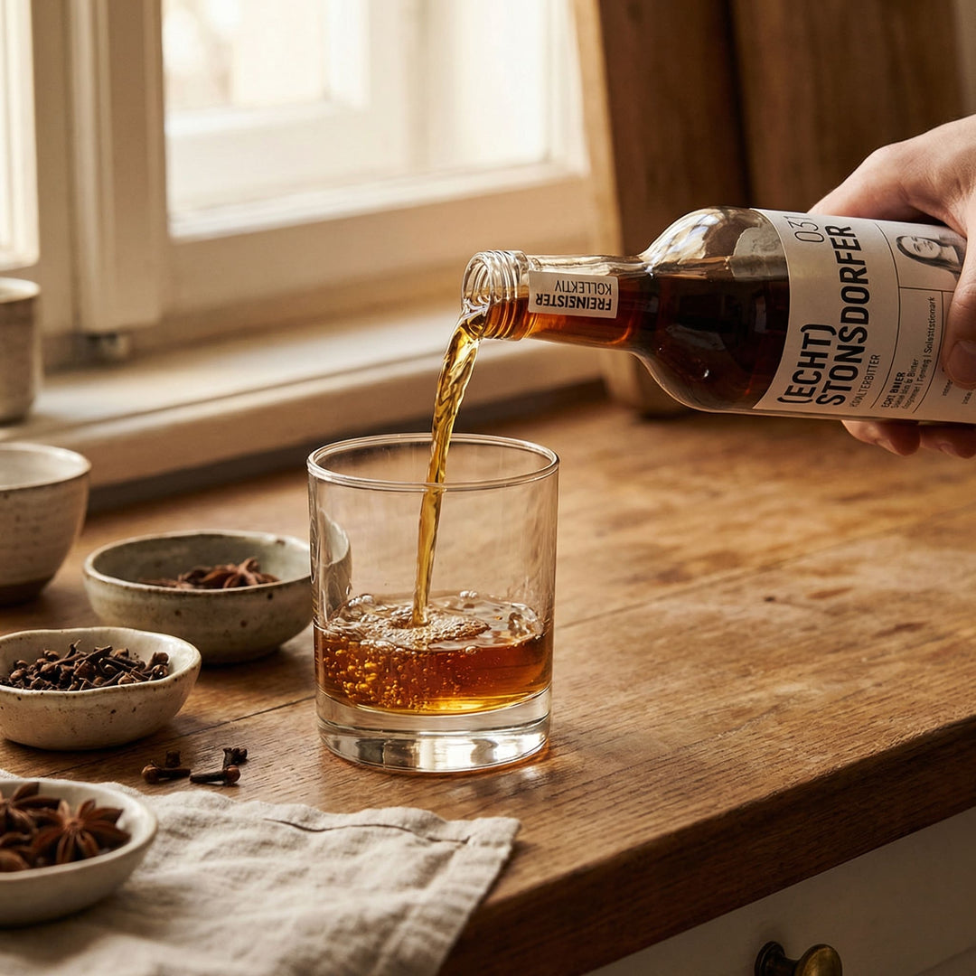 Freimeistkollektiv (Echt) Stonsdorfer Kräuterbitter 0.5l / 35% vol. - Feinkost Schmitz