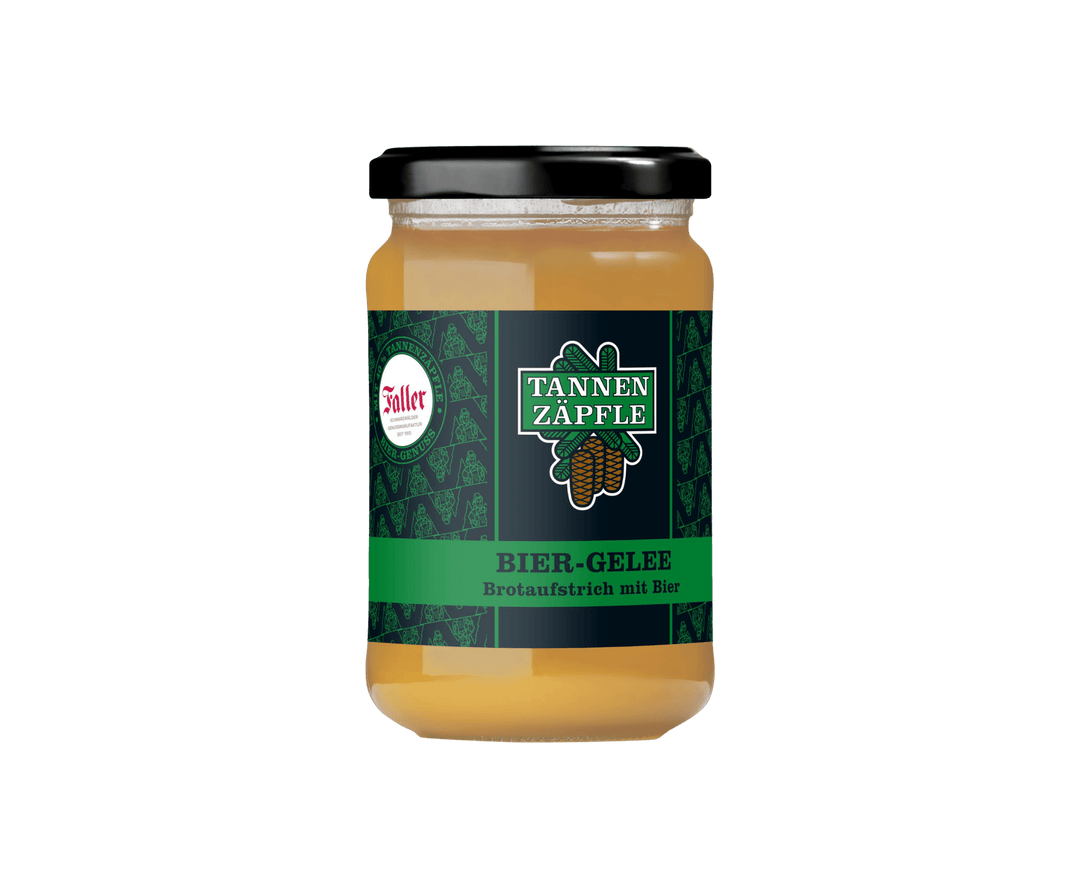 Genussmanufaktur Falle Tannenzäpfle Bier - Gelee Brotaufstrich 330g VEGAN - Feinkost Schmitz