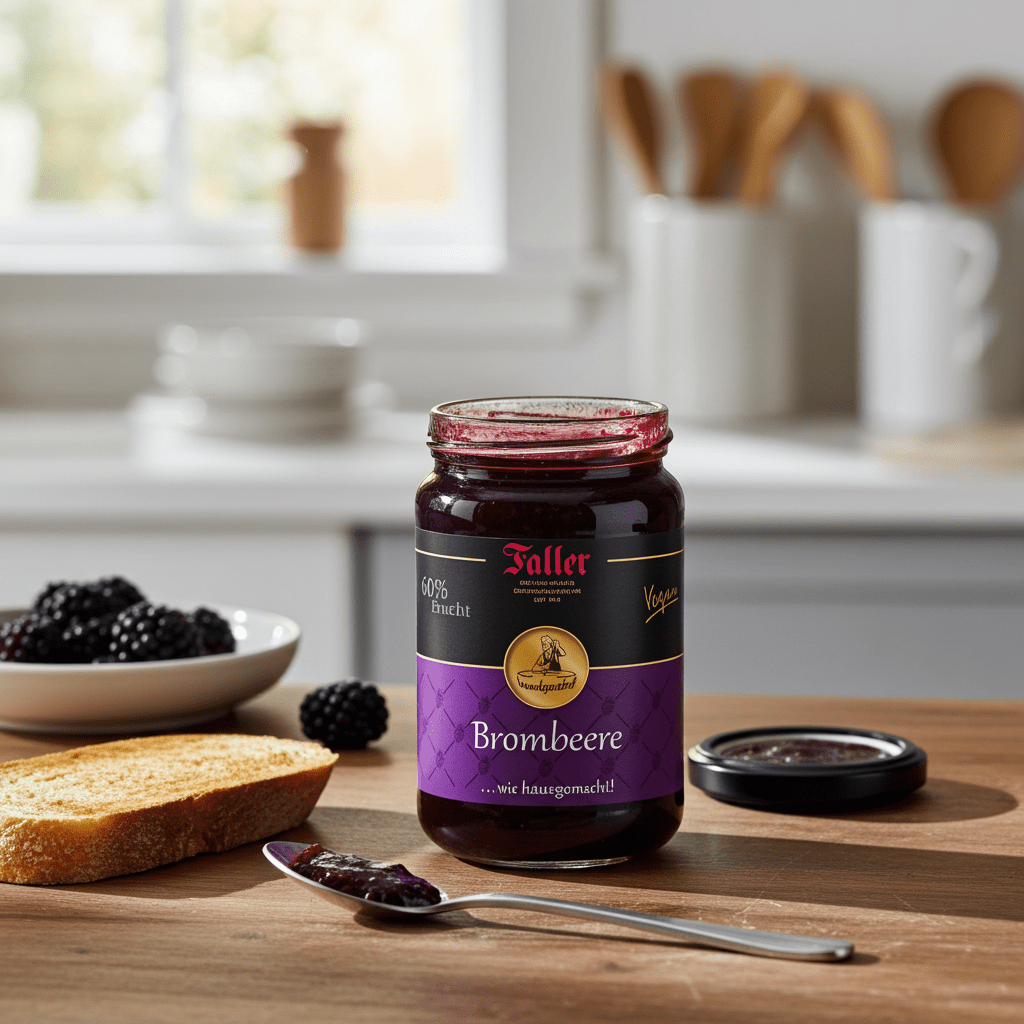 Genussmanufaktur Faller Brombeere Konfitüre 330g VEGAN - Feinkost Schmitz