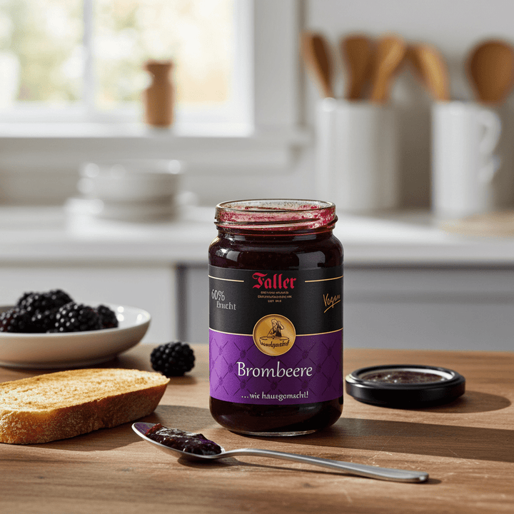 Genussmanufaktur Faller Brombeere Konfitüre 330g VEGAN - Feinkost Schmitz