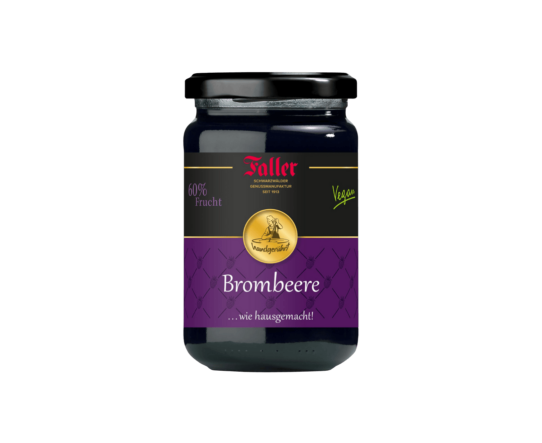 Genussmanufaktur Faller Brombeere Konfitüre 330g VEGAN - Feinkost Schmitz