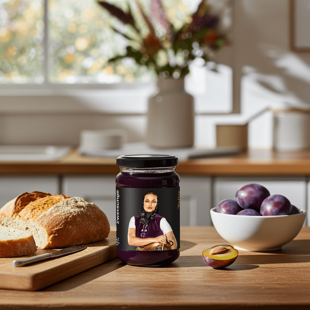 Genussmanufaktur Faller Konfitüre Zwetschge 330g, 60% Frucht, VEGAN - Feinkost Schmitz
