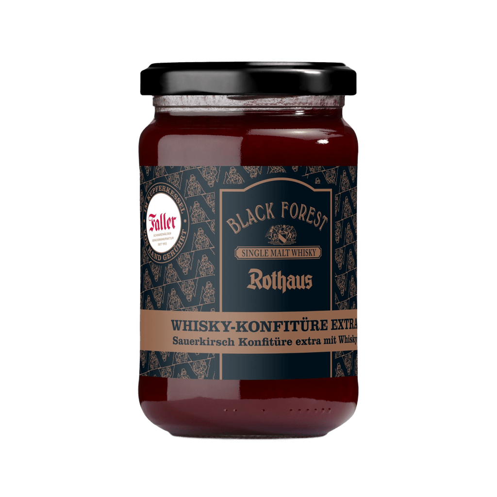Genussmanufaktur Faller Sauerkirsch Konfitüre extra mit Rothaus Whisky 330g - Feinkost Schmitz
