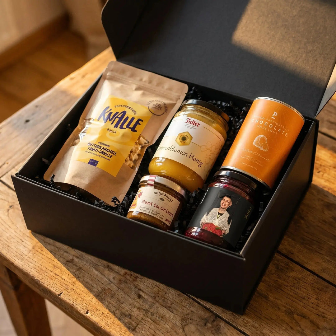 Geschenkbox "Süsse Versuchung" Feinkost Schmitz