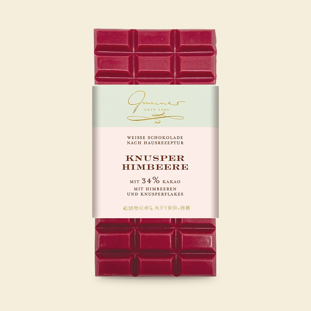 Gmeiner Confiserie Schokolade Knusper Himbeere 34% 100g