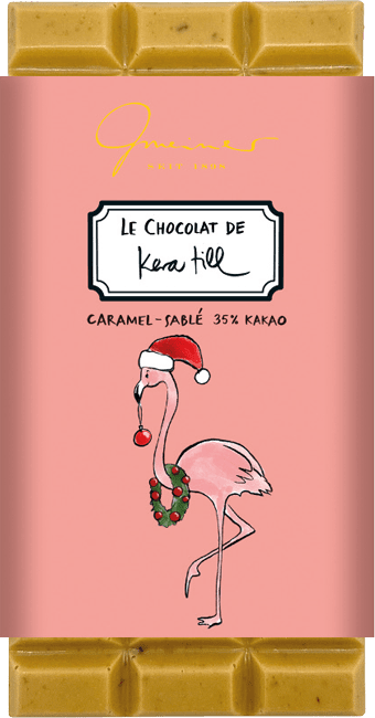 Gmeiner Schokolade - Christmas Flamingo, Caramel Sablé, 35% - Feinkost Schmitz