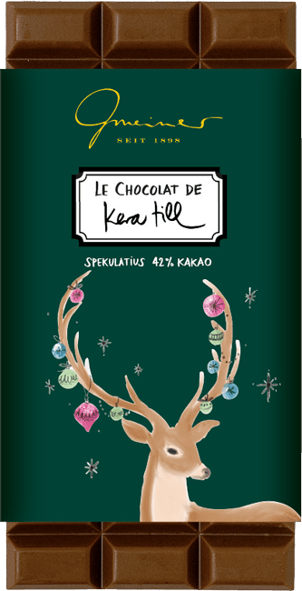 Gmeiner Schokolade - Oh my Deer, Spekulatius Schokolade, 42% - Feinkost Schmitz