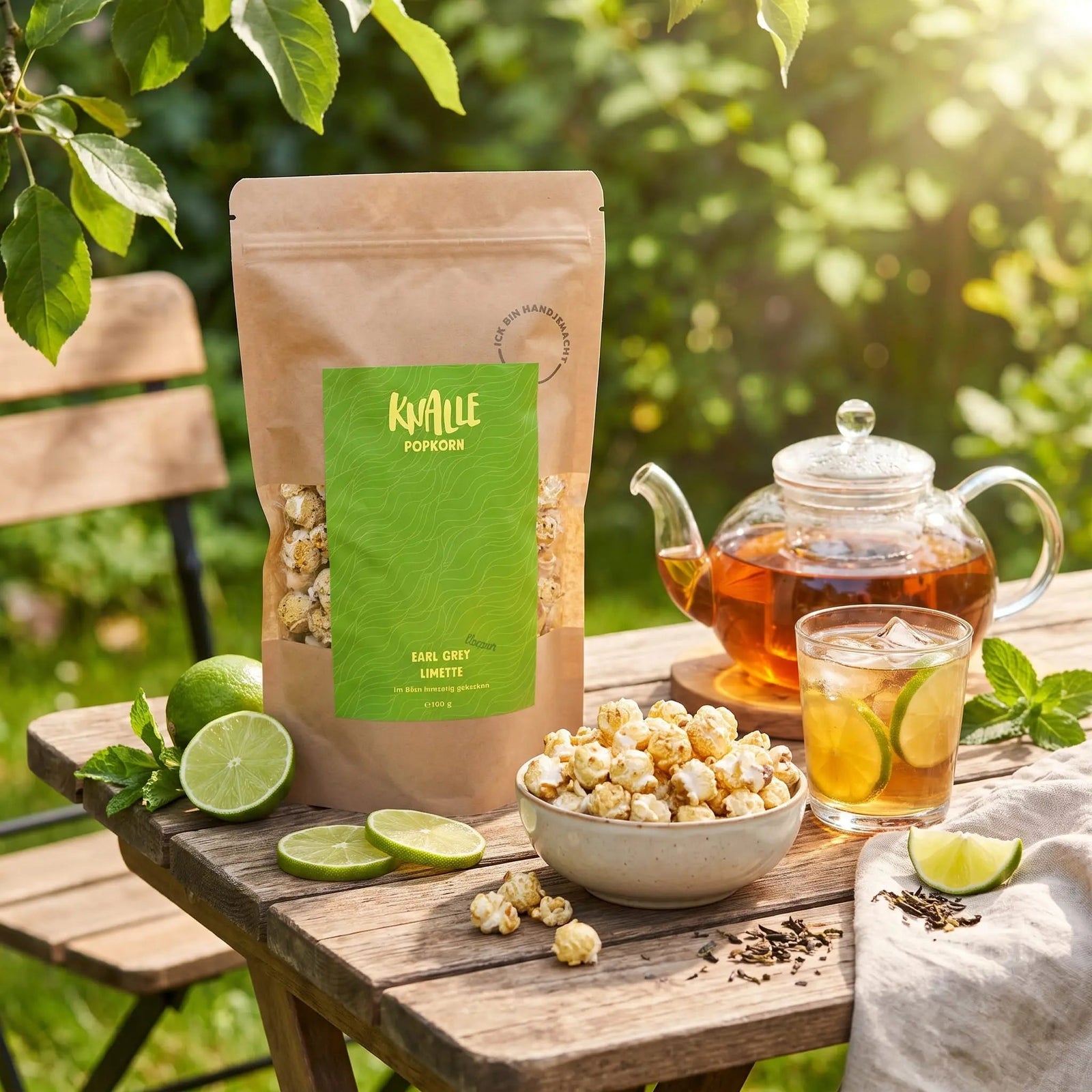 Knalle Popcorn Earl Grey & Limette Popcorn VEGAN 100g Feinkost Schmitz