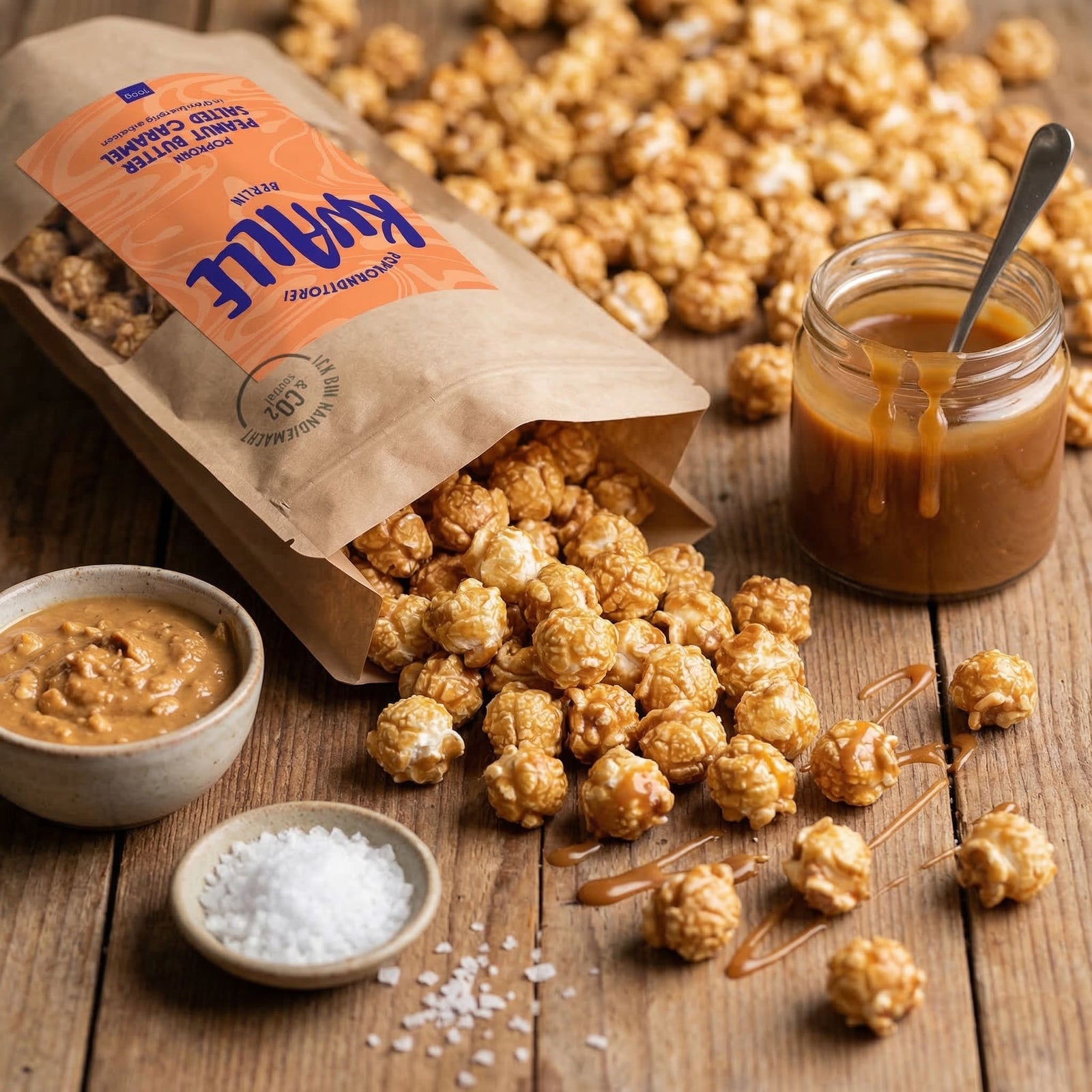 Knalle Popkorn Erdnussbutter Salzkaramell - Feinkost Schmitz