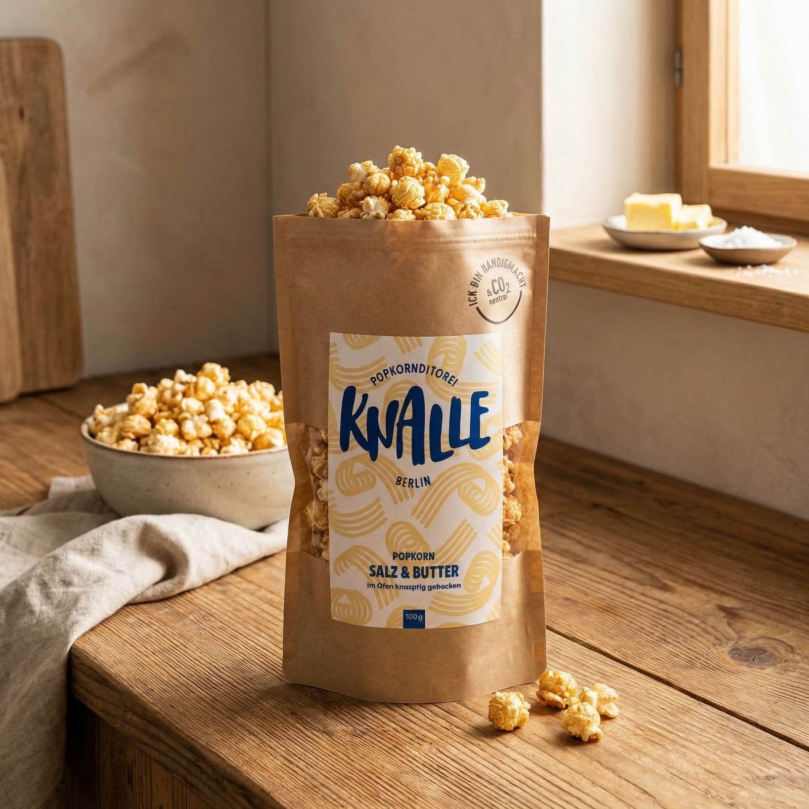 Knalle Popkorn Salz und Butter - Feinkost Schmitz