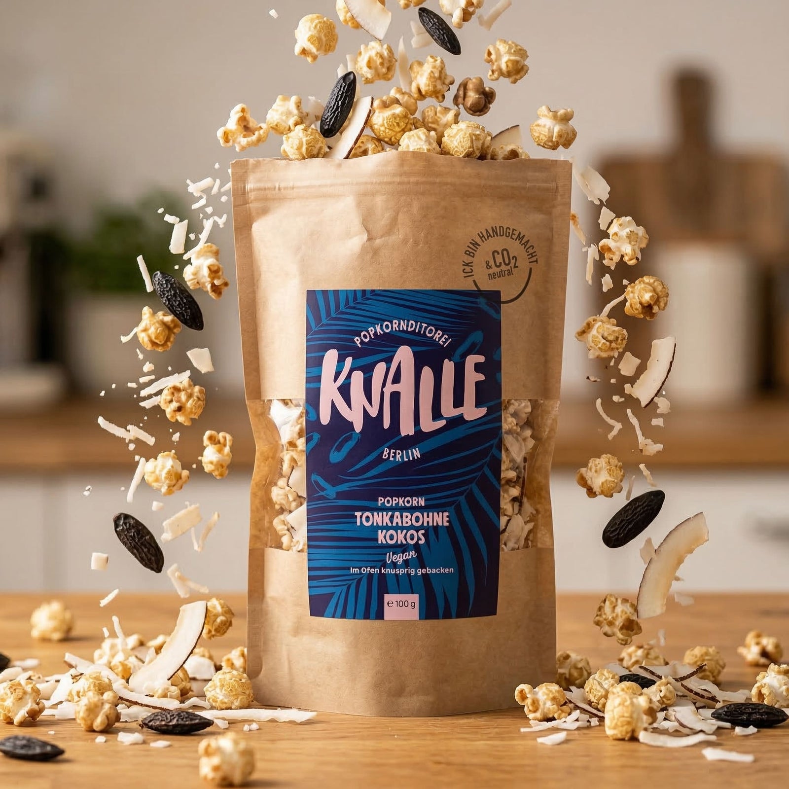Knalle Popkorn Tonkabohne Kokos VEGAN - Feinkost Schmitz