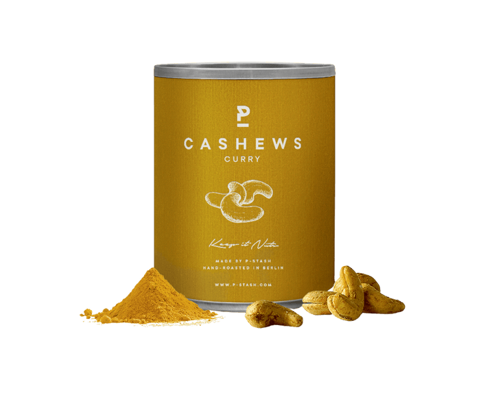 P-Stash Handgeröstete Cashew - Curry 55g - Feinkost Schmitz