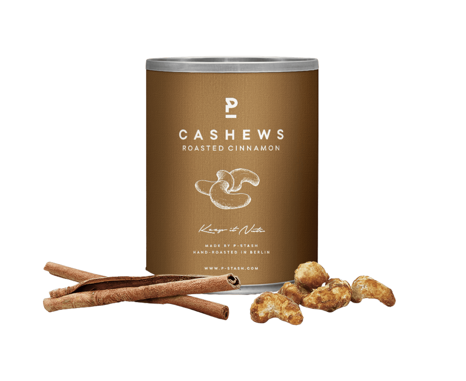 P - Stash Cashew - Zimt und Zucker 55g - Feinkost Schmitz