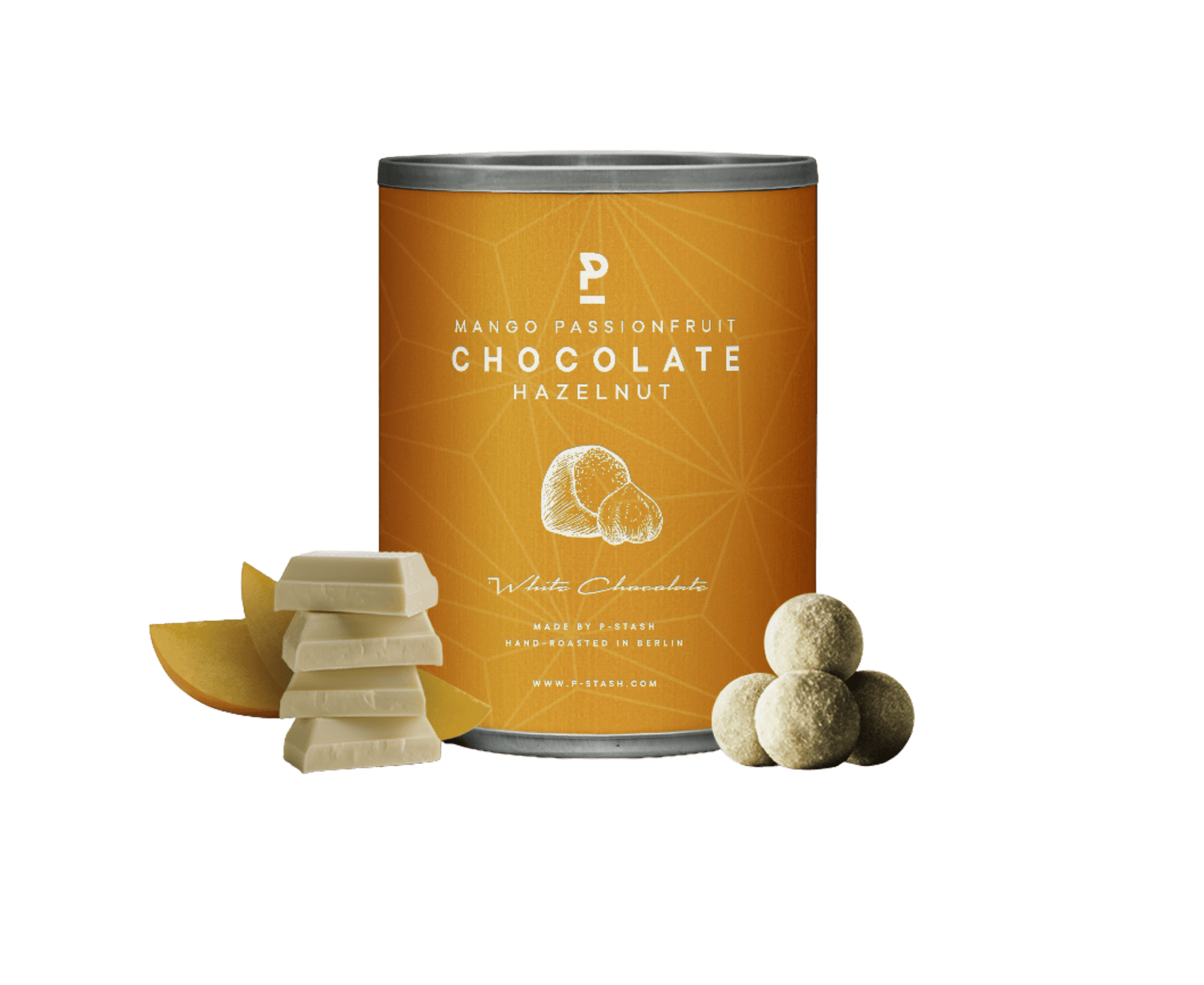 P - Stash Haselnüsse - weisse Schokolade Mango Passionsfrucht 60g - Feinkost Schmitz