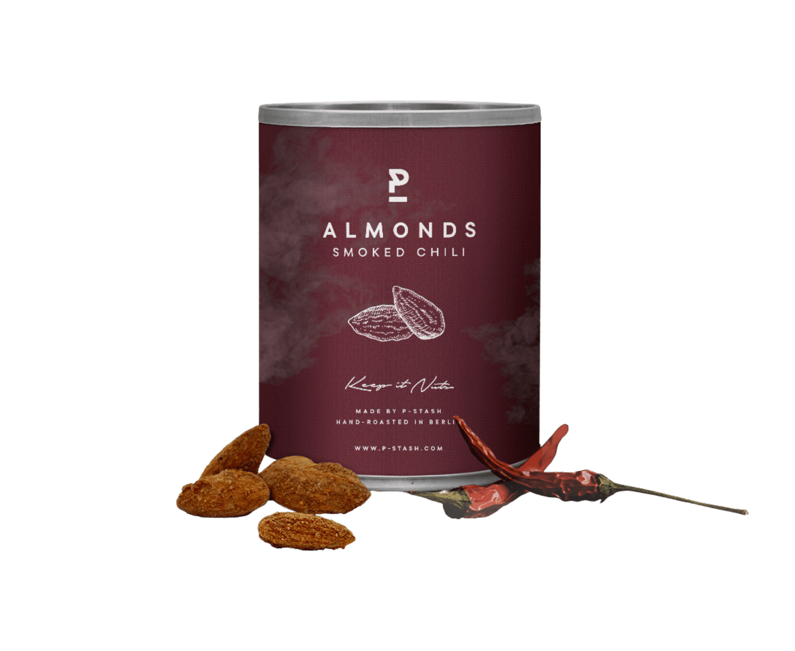 P - Stash Mandeln - Smoked Chili 60g - Feinkost Schmitz