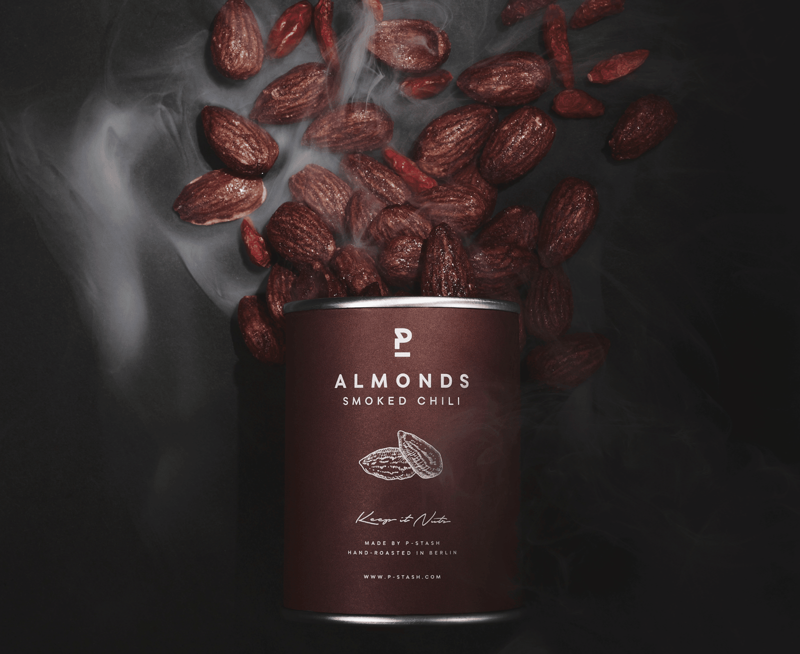 P - Stash Mandeln - Smoked Chili 60g - Feinkost Schmitz