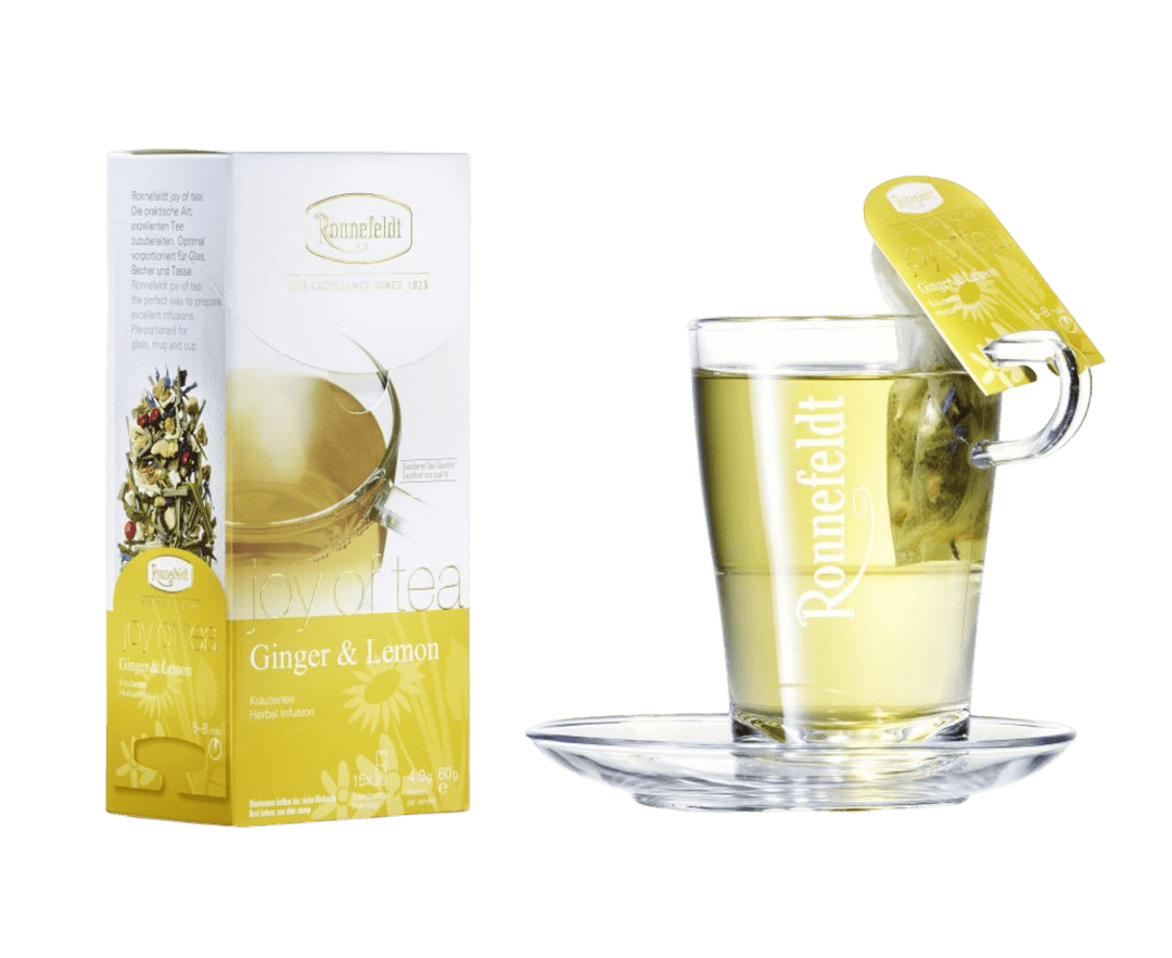 Ronnefeldt Tee Joy of Tea ® Ginger &amp; Lemon 15 x 4g - Feinkost Schmitz