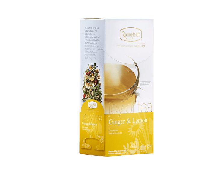 Ronnefeldt Tee Joy of Tea ® Ginger &amp; Lemon 15 x 4g - Feinkost Schmitz