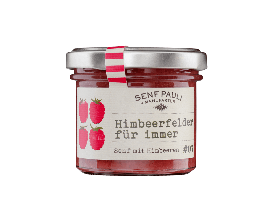 Senf Pauli "Himbeerfelder für immer" - Senf mit Himbeeren 110ml - Feinkost Schmitz